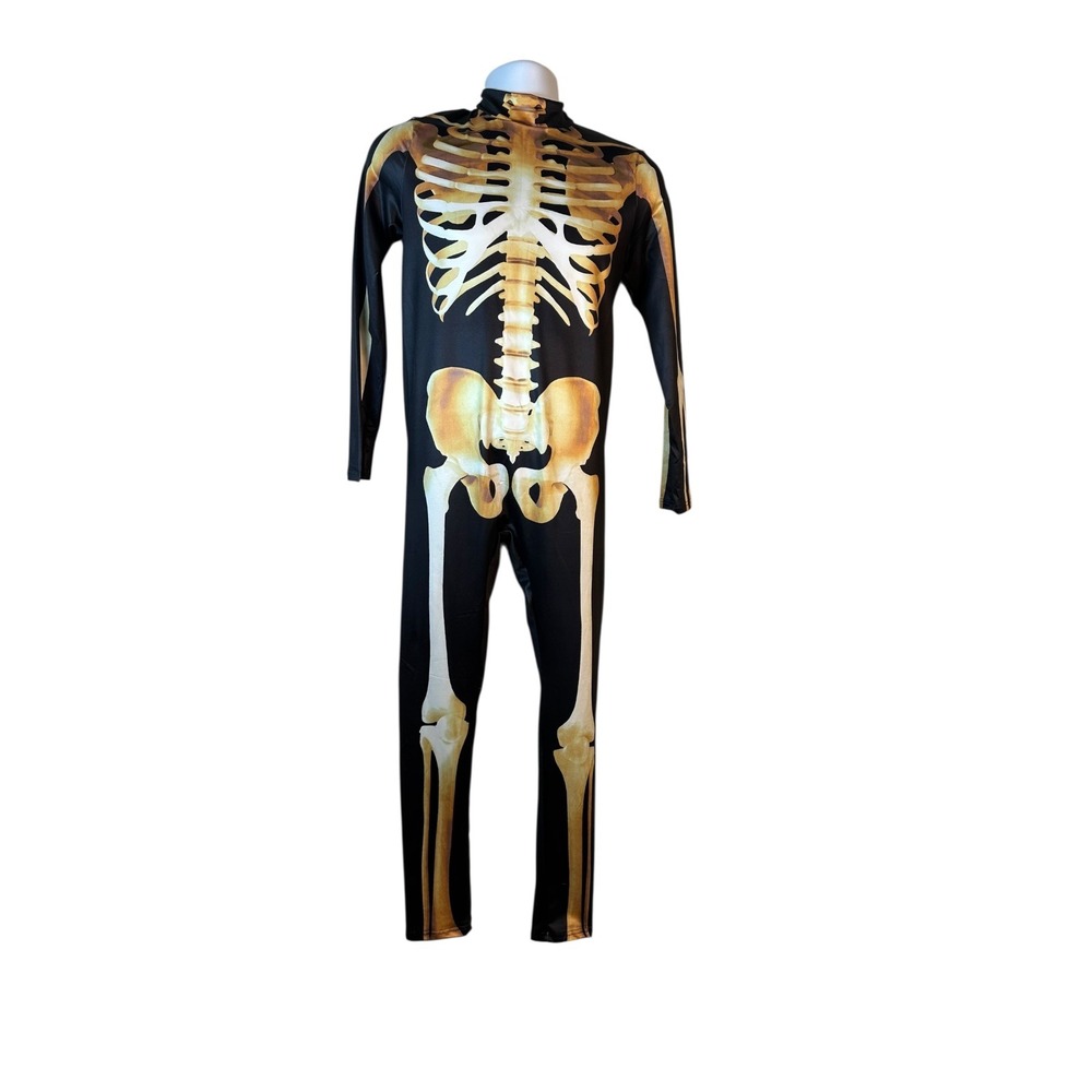 Skeleton Costume Jumpsuit Halloween‎ Party Bodysuit Adult Size
